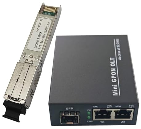 Frewurwer Mini Tragbarer GPON OLT Stick Einzelport 1,25G 1 GPON-Port 2X -Ports Unterstützt 32 ONU-Uplink für FTTH-Nutzung