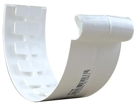 First Plast - Gouttière PVC 25 demi-ronde - Jonction à coller PVC 25 demi-ronde - blanc - First Plast