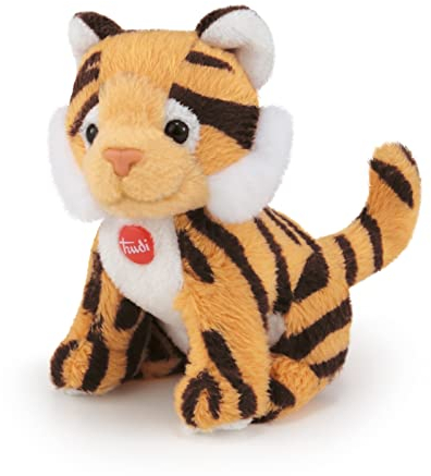 Trudi 52439 Sweet Collection Kleiner Tiger ca. 9 cm, Größe XXS, Stofftier mit weichen Materialien und liebevollen Details, Plüschtier waschbar, Kuscheltier für Kinder & Babys, Orange