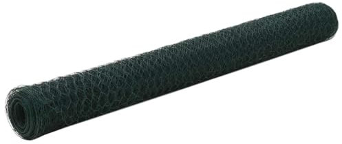 vidaXL Drahtzaun Stahl mit PVC-Beschichtung 25x1,2 m Grün