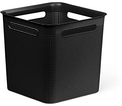 Rotho Brisen Aufbewahrungsbox 18 l, Kunststoff (PP), Schwarz, 18 Liter (29 x 29 x 28 cm)
