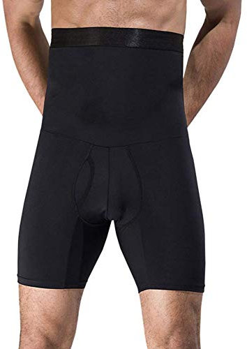 TXYFYP Pantalones Adelgazantes para Hombre, Sauna Hot Sweat Reductora, Faja Pantalón Abdomen Cintura Alta Tummy Tuck - Negro, XL