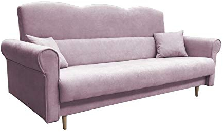 mb-moebel Schlafsofa Kippsofa Sofa mit Schlaffunktion Klappsofa Bettfunktion mit Bettkasten Couch - TULIP (Rosa)