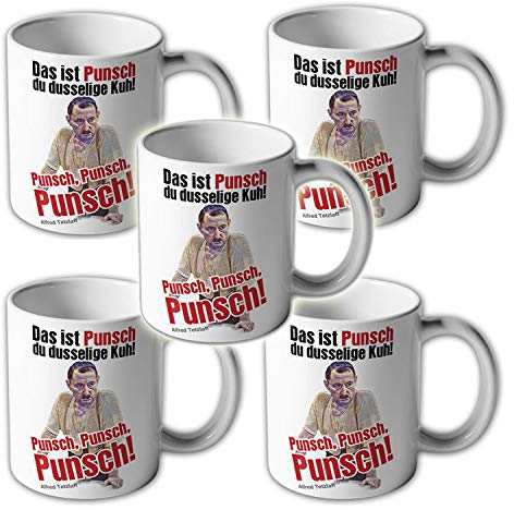 Alfred Tetzlaff PUNSCH Set Sozi Silvesterpunsch dusselige Kuh TV Kult #17503