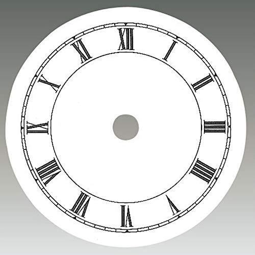 SELVA Zifferblatt Weiß lackiert – Römische Zahlen – Außenmaß-Ø: 57-139 mm – Material: Aluminium (71)