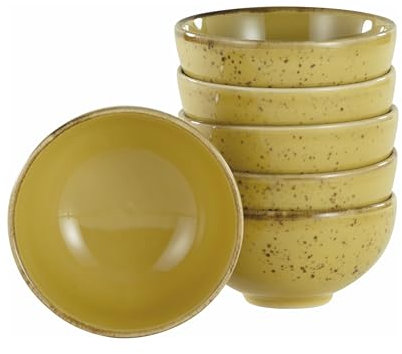 Creatable, 21980, Serie NATURE COLLECTION, Curry, 6-teiliges Geschirrset, Mehrzweckschale aus Steinzeug, spülmaschinen-und mikrowellengeeignet, Qualitätsproduktion