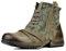 COWSDELLA Stivali da uomo in pelle con suola in gomma Stivali da Moto da Motociclista Cowboy con cerniera Chukka Stivaletti Classico CD-5008-8-Green-8-R