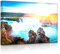 lightbox multicolor | Bild mit LED Licht | Idyllische Wasserfälle bei Sonnenuntergang | 100x70 cm | Fully Lighted