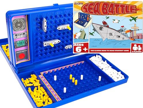 Dedimi Sea Battle Brettspiel für Kinder – Traditionelle Strategiespiele mit Schlachtschiffen, U-Boot und Flugzeugträgerspielzeug