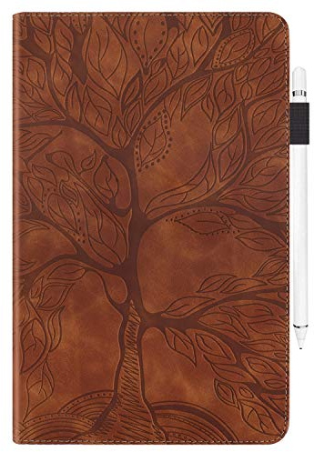 Aswant Coque Lenovo Tab M10 / P10 Etui en Cuir PU Portefeuille Flip Fonction de Support Housse Tablette pour Lenovo Tab M10 (TB-X605L/X605F) / M10 HD (TB-X505L/X505F) / P10 (TB-X705F/X705L) - Marron