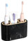 Shinowa Porta Spazzolino da Denti in Resina, 3 Slots Organizzatore per Spazzolino Dentifricio Rasoio Detergente Facciale, Organizer da Bagno, Porta Spazzolini Elettrici, Inchiostro Nero