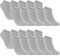 10 | 20 | 30 Paar Sneaker Socken Herren Damen Schwarz Weiß Grau Baumwolle 16900 (20x Grau 47-50)