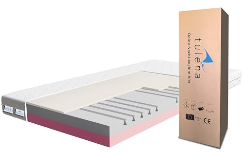 TULENA NOX Matratze 120x200 Komfortschaum weich H1 + H2 Comfort 16 cm Probeschlafen inkl. Wendematratze Antibakterieller Bezug mit Reißverschluss
