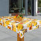 laro Wachstuch-Tischdecke Abwaschbar Garten-Tischdecke Wachstischdecke PVC Plastik-Tischdecken Eckig Meterware Wasserabweisend Abwischbar, Muster:Maya Sommerblume - gelb, Größe:130x200