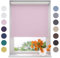 Radeco® Verdunkelungsrollo 100 x 190 cm rosa, Größen von 40 bis 240 Breite, ohne Bohren möglich, Rollo wandmontage, Rollo 100 cm breit, Fenster rollos für innen, rollos für Fenster