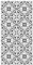 Panorama Tapis Vinyle du Sol Allée - Différentes Tailles - (Carreaux Ciments Fleur Gris 80x250 cm)