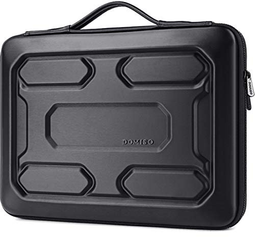 DOMISO 15.6 inch Laptop Sleeve with Handle Shockproof Waterproof EVA Protective Case for 15.6 Lenovo Yoga 720 IdeaPad 310 320 ThinkPad T570/Dell Inspiron 15/15.6 Notebooks/HP Envy 15, Black