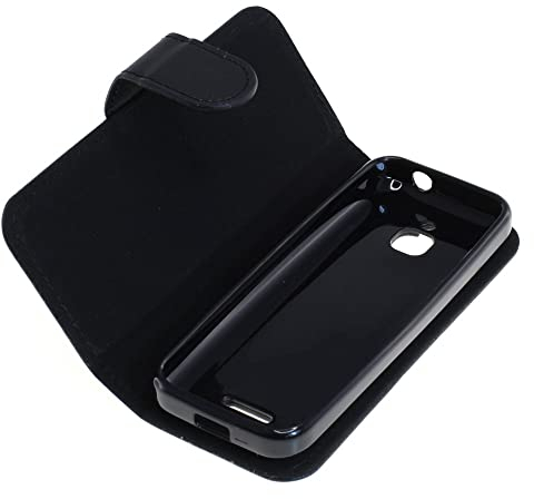 Mobilfunk Krause - Book Case Etui Handytasche Tasche Hülle für Nokia 6300 4G (Schwarz)
