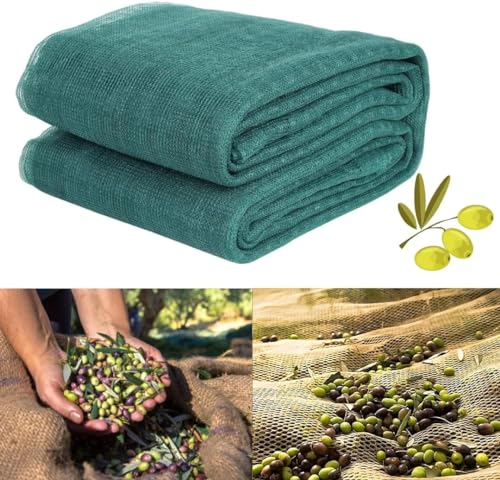 Viceree Red de Recolección de Aceitunas 4x8 Metros Profesional y Resistente Maximiza el Rendimiento con Cubierta Anti-Granizo 50 g/m2 Multifuncional para Frutas Secas Nueces y Almendras