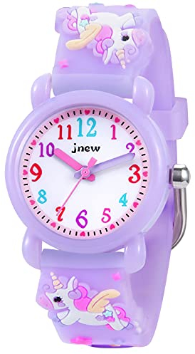Vicloon Montre Enfant,Montre-Bracelet étanche pour Enfant Mouvement à Quartz,Conception de Dessin animé 3D, Montres Numérique pour 3 Ans à 11 Ans Fille Garçon (Licorne Lilas)