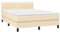 vidaXL Boxspringbett mit Matratze Doppelbett Polsterbett Hotelbett Bett Bettrahmen Bettgestell Lattenrost Schlafzimmerbett Creme 140x200cm Stoff