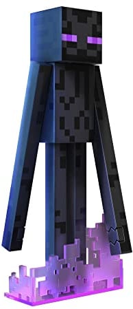 Mattel Minecraft Diamond Level Enderman Figura de acción con accesorios, juguete +6 años (HLN40)
