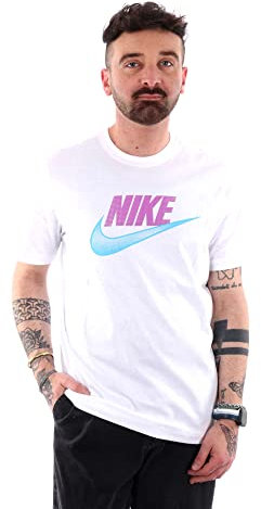 Nike M NSW Tee 12MO Futura, T-Shirt Uomo, White, S-M