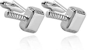 Patch Nation Thor's Hammer Superhero Silver Cosplay Cufflinks