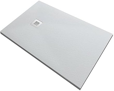 SOLIDSTONE Piatto doccia in marmoresina tutto pieno H 2,8cm Bianco (70x160)