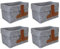 FRIHET® Praktischer Filz Organizer|Kleine faltbare Box für Make-up Schreibtisch Schubladen| vielseitige Aufbewahrung in elegantem Design |Krimskrams Aufbewahrungsbox (17 x 10 x 10 cm, Grau, 4)