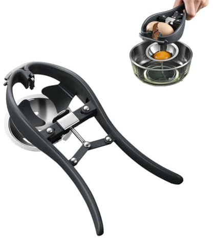 Eieröffner aus Edelstahl 304, Multifunktionaler 2-in-1-Eieröffner, Cutter Eieröffner, Shell Opener, Eidotter-Trenner, Eieröffner für Rohe Eier, Metall Eieröffner Eierpiekser (B)