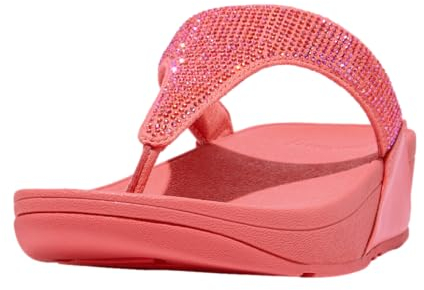 FitFlop Women's LULU Crystal Embellished Toe-Post Sandals, Rosenkranz, 36 EU