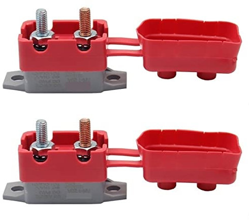 10-50A 12V Disjoncteur Couverture Double Batterie Fusible Automatique Réinitialisation Automatique Disjoncteur for Voiture Bateau 2 Pcs (Size : 5A)