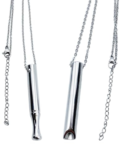 YNR 2PCS Anti-ansia Collana Collana di Sollievo Dallo Stress,Portatile Respirazione Collana Regalo per Uomini Donne Meditazione Collana per Rilassamento Esercizi di Respirazione D'argento