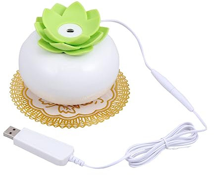 Milisten Ceramic Aromatherapy Machine Humidifier for Home Oil Diffuser Green Pattern Bottom Silent