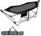 COSTWAY Hamac sur Pied, Hamac Pliant avec Support Métallique et en Tissu d’Oxford, Poche Latérale et Boucles Anti-Basculement, pour Porche, Patio, Jardin, Charge 150KG, 227 x 82 x 89CM