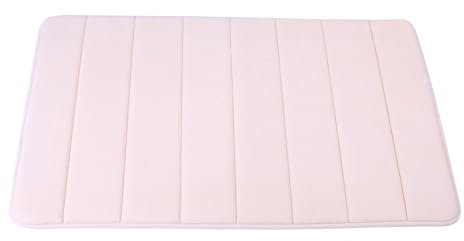 Brielle Memory Foam Badezimmer Badteppich Saugfähige Rutschfester Badvorleger Waschbar Badematte – 50X80 cm, Beige