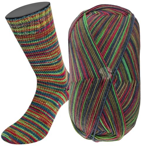 LANA GROSSA Meilenweit 100 Merino extrafine | Hochwertiges Sockengarn, waschmaschinenfest | Handstrickgarn aus 75% Schurwolle & 25% Polyamid | 100g Wolle, Stricken & Häkeln | 420m Garn FB6164