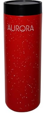 Aurora Thermobecher 500ml - Doppelwandiger Kaffeebecher To Go aus Edelstahl - Hält 6h Heiß/12h Kalt, 100% Auslaufsicher - BPA-Freier, Lebensmittelechter Trinkbecher (Rot)
