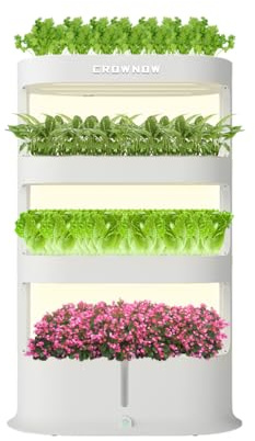 64 Pods Large Capacity Hydroponic Tower,4-Layer Hydroponics Growing System Kit with Full-Spectrum LED Grow Light,Timing Control,Indoor Hydroponic Garden for Plants Herb Vegetable