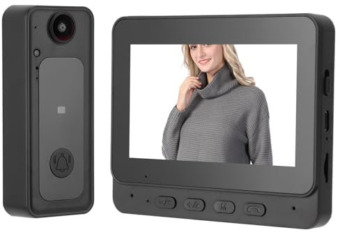M13 Video-Türklingel, 8 MP, 2-Wege-Gegensprechanlage, Visuelle Türklingelkamera mit Lautsprecher und Mikrofon, 170° Weitwinkel, Automatische Aufzeichnung und S