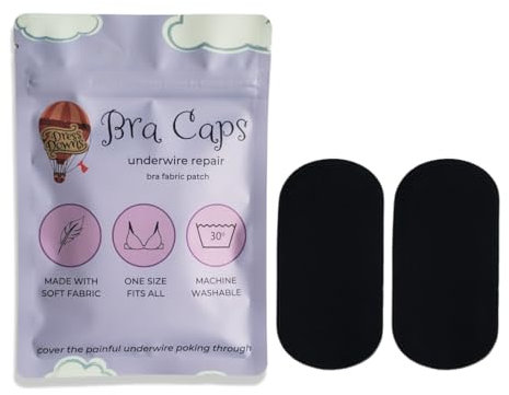BH-Kappen, Bügel-Reparatur, Premium-BH-Flicken zum Aufbügeln (schwarz)