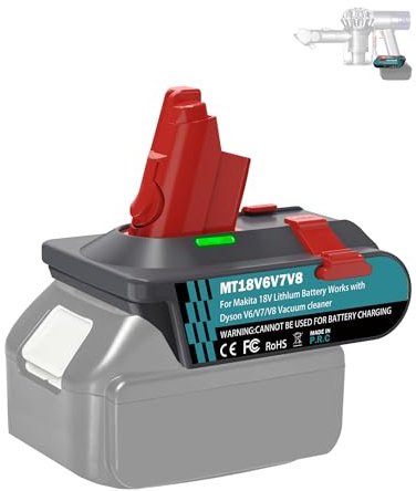 V6 V7 V8 Batterie Adapter Für Makita 18V Lithium Batterie Konvertieren Zu Arbeiten mit Für Dyson V8 V7 V6 Animal Absolute Motorhead Fluffy Staubsauger 3-in-1 Vakuum Batterie Konverter