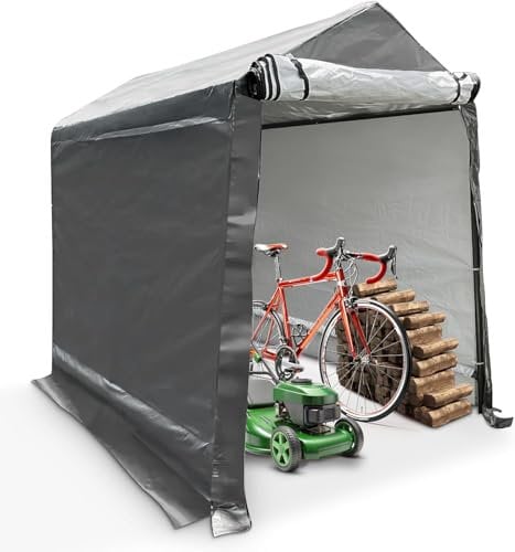WIELS® Cobertizo para herramientas, 170 x 240 x 213 cm, 8,7 m³, cobertizo de jardín, garaje para bicicletas, cobertizo para motocicletas, cobertizo de herramientas, tienda de campaña, tienda de