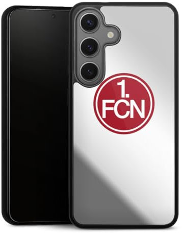 Mirror Case kompatibel mit Samsung Galaxy S25 Spiegel Handyhülle Hülle aus Glas 1. FCN 1. FC Nürnberg transparent