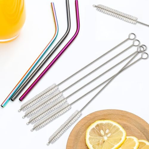 Ram® 10 Pieces Nylon Milk Bottle Brush Extra Long Reusable Milk Bottle Brush Cleaner Brush Pipe