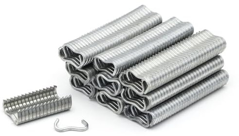 Linxor - Lot de 600 agrafes rapides galvanisées pour grillage, clôture, cage - Gris