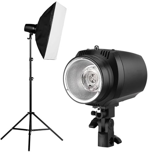 KIMISS Nicefoto GY180 180W Studio Strobe LUMIÈRE FLASSE Photographie Professionnelle Lumière Stroboscopique avec Une Température de Couleur 5500k Index Flash Gn38 pour la (Prise UE AC220V)
