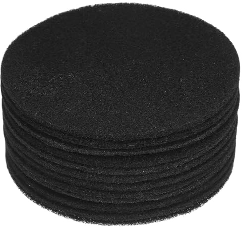 SHINEOFI Lot de 12 Filtres à Charbon Actifs Ronds 16 Cm pour Bac à Compost et Poubelle Domestique, Désodorisant Naturel en Coton pour Élimination des Odeurs, Usage Maison et Bureau
