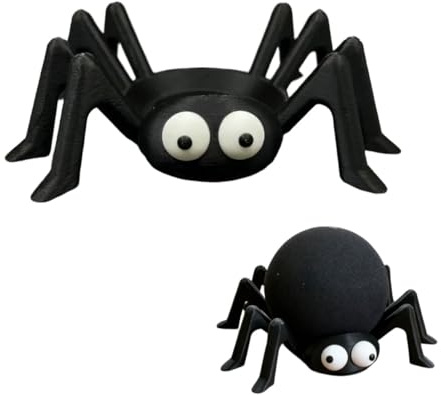 Universal Speaker Mount, Round Shelf Organizer, Novelty Big Eye Spider Stand for Echo Dot 4th/5th Gen, 3D Printed Spider Amazon Echo Desktop Speakers(Black eyes)